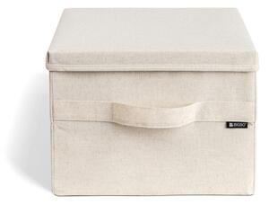 Scatola con coperchio beige in tessuto 31x41x22 cm Soft Storage Medium – Bigso
