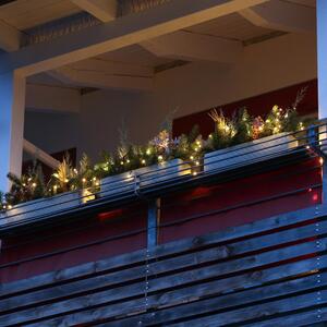 Catena luminosa solare a LED, modello Compact Twinkle: 750 LED bianco caldo, 8 funzioni, lunghezza 16 metri, alimentazione USB