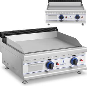 Expondo Royal Catering Griglia a gas doppia - 65 cm - Propano/Butano - 30 mbar