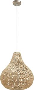 Lampada a sospensione Lindby Miryam, corda di canapa naturale, Ø 40 cm