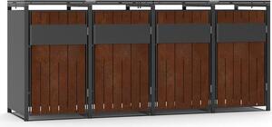 Cassonetto per rifiuti Coperchio per rifiuti fino a 240 L Cassonetto per rifiuti Griglia 4 porte