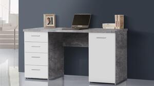 Scrivania MONTPELLIER 145x60 cm effetto cemento grigio chiaro