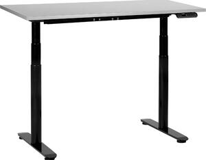 BELIANI Scrivania regolabile in altezza piano grigio struttura in acciaio nero 120 x 72 cm regolazione elettrica in altezza ufficio moderno