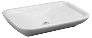 Lavabo NEG Uno31A design piatto, extra large in Vetroceramica 695x415x120mm
