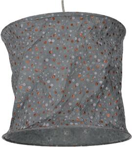Lampada a sospensione rotonda in carta, paralume in carta Lokta Annapurna, Carta fatta a mano - Modello 14, Blu, carta Lokta, 25*28*28 cm, Paralumi asiatici in carta e tessuto