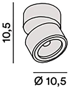 Spot perenz camera 6774 b ct led cct 900lm metallo bianco opaco orientabile - Perenz