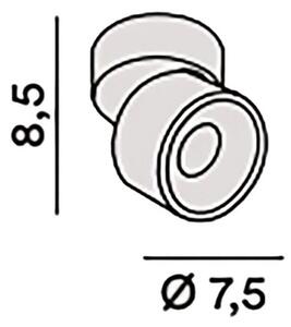 Spot perenz camera 6772 b ct led cct 480lm metallo bianco opaco orientabile - Perenz