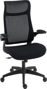 Sedia da ufficio ergonomica HOMCOM con braccioli 3D, rivestimento in rete e poggiatesta