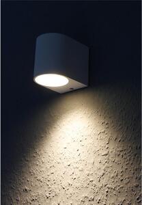 McShine "Oval-W", luce a parete, bianco, IP44, 1x GU10, corpo in alluminio