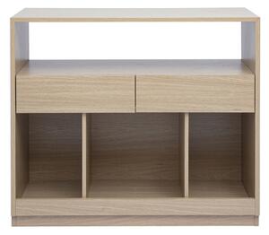 Console con cassetti finitura legno chiaro rovere L100 cm RUBINA