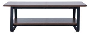 Tavolo basso rettangolare finitura legno noce e metallo L120 cm MICHA