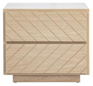Comodino con cassetti finitura legno quercia chiaro MATALA