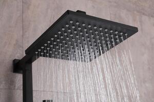 Doccia a pioggia XXL, soffione ABS 3030TB, colore nero - 23 x 23 cm