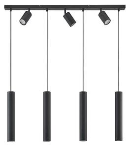 Lindby lampada a sospensione Sanad, 100 cm, 7 luci, nero, GU10