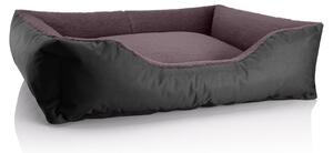 Letto per cani BedDog TEDDY, divano per cani, cuccia lavabile con bordo, cuscino per cani, modello BLACK-FIELD (nero/marrone), taglia XL, dimensioni approssimative: 100x85x23 cm