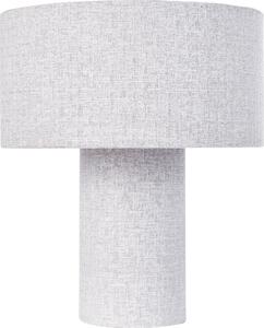 BELIANI Lampada da comodino Grigio Cotone e Lino Base Tessuto Paralume Tamburo 30 cm Stile Moderno Soggiorno Camera da Letto