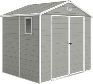Capannone Outsunny 4,1m², capanno per attrezzi con tetto inclinato, 240 x 190 x 228 cm