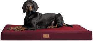 Tierlando® OSCAR VISCO materasso ortopedico per cani in Pelle finta velour - dimensioni: 120x90cm | colore: 04 rosso scuro