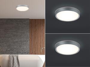 Set di plafoniere a LED grigie Ø 33 cm per bagno, bagno degli ospiti e ambienti umidi