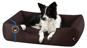 Cuccia per cani BedDog ZARA con rivestimento lavabile, cesto per cani, divanetto per cani, CHOCOLATE (marrone), (L) ca. 80x65x18 cm