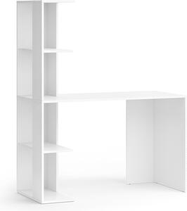 Scrivania Vicco Tower Bianco 122.2 x 55.2 cm con 4 scomparti, Model 43379