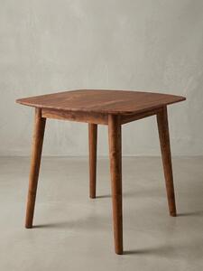 Tavolo da pranzo WL5.571 Sheesham 80x78x80 cm Tavolo in legno massello, tavolo da cucina di design in legno, tavolo rustico in legno massello, tavolo da pranzo moderno in vero legno massello