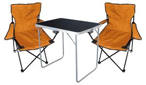 Set da campeggio 3 pezzi mobili da giardino tavolo da campeggio + 2 sedie da campeggio sedia pieghevole