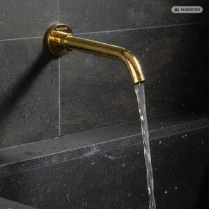 PaulGurkes bocca d'oro per miscelatore per lavabo rotonda 28cm bocca da bagno