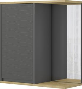 Specchio da bagno Vicco Livia Antracite 60 x 63 cm, Model 50143