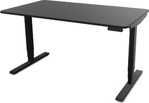 ASSMANN Scrivania elettrica regolabile in altezza Y-Line Curved Nero Nero, 140x80cm, funzione memoria, doppio motore