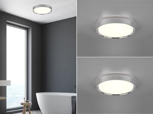 Set di plafoniere a LED argento Ø33 cm per bagno, bagno degli ospiti e ambienti umidi