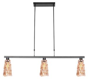Lampada a sospensione - ambra nero - Vidrio - plastica metallo - lampada di design - E27 - 3832ZW - Steinhauer