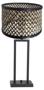 Lampada da tavolo - nero - Stang - bambù metallo - lampada d'atmosfera - E27 - 3703ZW - Steinhauer