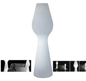 Lampada da Terra in Polietilene STRIPES elegante calice Dimensioni 50x H 170 cm - ideale per aggiungere un tocco di luminosit� e bellezza floreale Colore trasparente