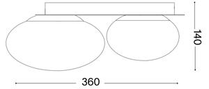 Ideal Lux - Plafoniera LED NINFEA 2xGX53/9W/230V bianco