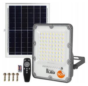 Proiettore solare dimmerabile a LED/50W/3,2V 5000K 6000 mAh IP65 nero + telecomando