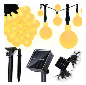 Catena luminosa solare 30x LED/8 funzioni 500 mAh 6,5 m IP67 bianco caldo