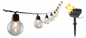 Catena luminosa solare decorativa 30xLED/8 funzioni 500 mAh 10,6 m IP67 bianco caldo