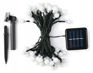 Catena luminosa solare 30x LED/8 funzioni 500 mAh 6,5 m IP67 bianco caldo