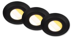 Briloner 7588035 - SET 3xLED plafoniera da soffitto per bagno KLIRA 3xLED/4,9W/230V IP44 nero