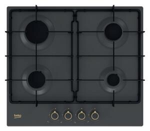 Beko Piano Cottura 4 Fuochi a Gas Larghezza 60 cm Smaltato colore Antracite - HIAG64224SAR