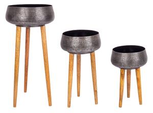 Set di coprivaso in metallo 3 pz ø 37,5 cm Varanasi – Bizzotto