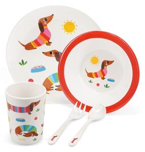 Set da pranzo per bambini 5 pz Sunny Sausage Dog – Rex London