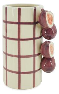 Vaso viola/color crema in ceramica (altezza totale 21 cm) Havor – Yes Everyday