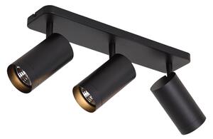 Plafoniera moderna nera 3 luci GU10 70mm - Jeana Luxe