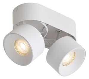 Faretto da superficie moderno bianco GU10 50mm 2 luci orientabile - Echo