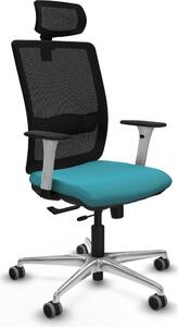 Sedia da ufficio Piqueras y Crespo, modello 1B086G2, colore turchese