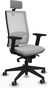 Sedia da ufficio Piqueras y Crespo, modello 2D066G2, colore grigio chiaro