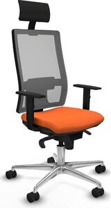 Sedia da ufficio Horna Piqueras y Crespo, modello 1D086N1, colore arancione