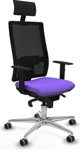 Sedia da ufficio con poggiatesta, marca Piqueras y Crespo, modello 1D086G1, colore lilla